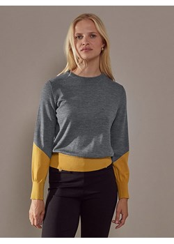 Rodier Wełniany sweter w kolorze jasnoszaro-musztardowym ze sklepu Limango Polska w kategorii Swetry damskie - zdjęcie 168281141