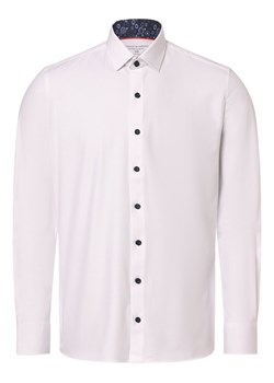 Finshley & Harding Koszula męska Mężczyźni Super Slim Fit Bawełna biały wypukły wzór tkaniny ze sklepu vangraaf w kategorii Koszule męskie - zdjęcie 168282370