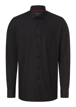 Finshley & Harding Koszula męska Mężczyźni Super Slim Fit Bawełna czarny jednolity ze sklepu vangraaf w kategorii Koszule męskie - zdjęcie 168282371