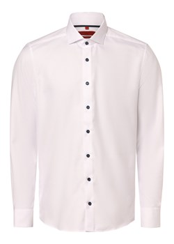 Finshley & Harding Koszula męska - Łatwe prasowanie Mężczyźni Slim Fit Bawełna biały wypukły wzór tkaniny ze sklepu vangraaf w kategorii Koszule męskie - zdjęcie 168282372