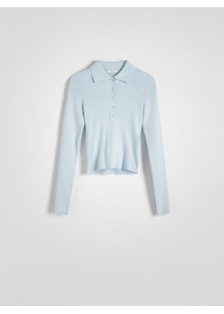 Reserved - Sweter polo - jasnoniebieski ze sklepu Reserved w kategorii Swetry damskie - zdjęcie 168283343