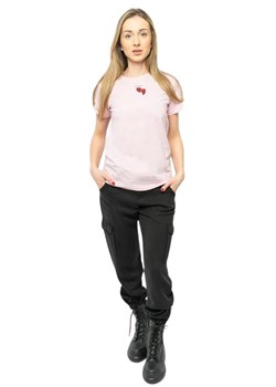 t-shirt damski pinko 100789 a1p8 różowy ze sklepu Royal Shop w kategorii Bluzki damskie - zdjęcie 168283360