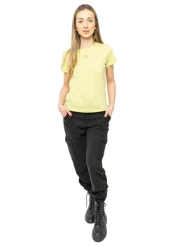t-shirt damski pinko 100355 a1nw żółty ze sklepu Royal Shop w kategorii Bluzki damskie - zdjęcie 168283384