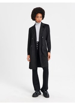Sinsay - Płaszcz z paskiem - czarny ze sklepu Sinsay w kategorii Płaszcze damskie - zdjęcie 168284141