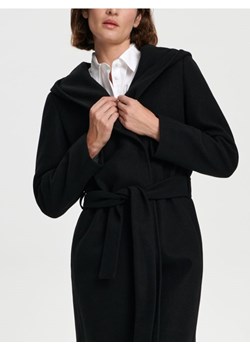 Sinsay - Płaszcz z kapturem - czarny ze sklepu Sinsay w kategorii Płaszcze damskie - zdjęcie 168284154
