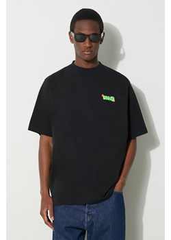 Marcelo Burlon t-shirt bawełniany Solsticio Over męski kolor czarny z nadrukiem CMAA054S24JER0071050 ze sklepu PRM w kategorii T-shirty męskie - zdjęcie 168284792