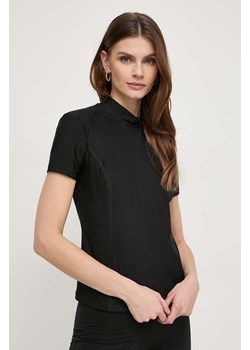 Patrizia Pepe t-shirt damski kolor czarny z półgolfem 8M1555 J011 ze sklepu ANSWEAR.com w kategorii Bluzki damskie - zdjęcie 168287160