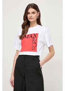 MAX&amp;Co. t-shirt bawełniany x CHUFY damski kolor biały 2418971031200 ze sklepu ANSWEAR.com w kategorii Bluzki damskie - zdjęcie 168287190