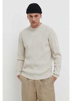 Solid sweter męski kolor beżowy lekki ze sklepu ANSWEAR.com w kategorii Swetry męskie - zdjęcie 168287282