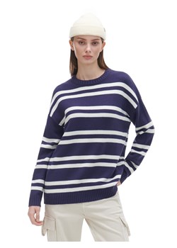 Cropp - Granatowo-biały sweter w paski - granatowy ze sklepu Cropp w kategorii Swetry damskie - zdjęcie 168288392