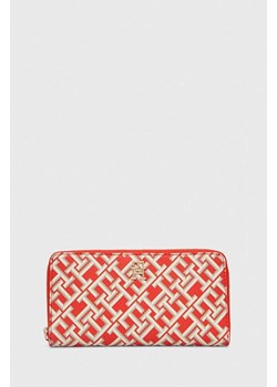 Tommy Hilfiger portfel damski kolor czerwony ze sklepu ANSWEAR.com w kategorii Portfele damskie - zdjęcie 168291011