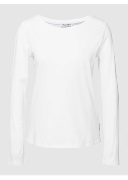 Bluzka z długim rękawem z bawełny z detalem z logo ze sklepu Peek&Cloppenburg  w kategorii Bluzki damskie - zdjęcie 168294711