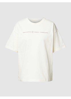 T-shirt o kroju oversized z nadrukiem z logo ze sklepu Peek&Cloppenburg  w kategorii Bluzki damskie - zdjęcie 168294794