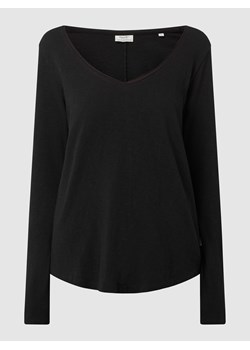 Bluzka z długim rękawem z bawełny ekologicznej ze sklepu Peek&Cloppenburg  w kategorii Bluzki damskie - zdjęcie 168294833