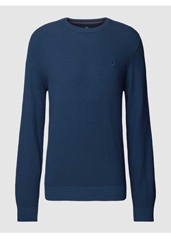 Sweter z dzianiny z wyhaftowanym logo ze sklepu Peek&Cloppenburg  w kategorii Swetry męskie - zdjęcie 168295541