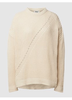 Sweter z dzianiny z ażurowym wzorem model ‘HANNA’ ze sklepu Peek&Cloppenburg  w kategorii Swetry damskie - zdjęcie 168296324