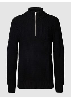 Sweter z dzianiny ze stójką i zamkiem błyskawicznym model ‘THIM’ ze sklepu Peek&Cloppenburg  w kategorii Swetry męskie - zdjęcie 168298913