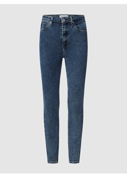 Jeansy z wysokim stanem o kroju skinny fit z wysokim stanem i szwami w kontrastowym kolorze ze sklepu Peek&Cloppenburg  w kategorii Jeansy damskie - zdjęcie 168299491
