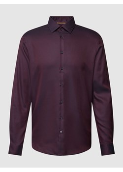 Koszula biznesowa o kroju slim fit z fakturowanym wzorem ze sklepu Peek&Cloppenburg  w kategorii Koszule męskie - zdjęcie 168300054