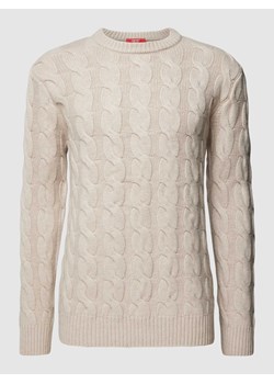 Sweter z dzianiny z wzorem warkocza ze sklepu Peek&Cloppenburg  w kategorii Swetry męskie - zdjęcie 168300462