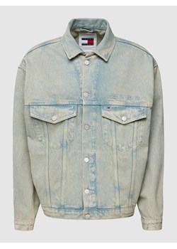 Kurtka jeansowa o kroju oversized z napisem z logo model ‘AIDEN’ ze sklepu Peek&Cloppenburg  w kategorii Kurtki męskie - zdjęcie 168300854