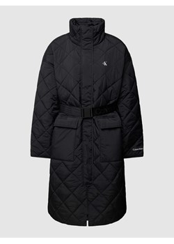 Płaszcz pikowany z paskiem w talii ze sklepu Peek&Cloppenburg  w kategorii Płaszcze damskie - zdjęcie 168301532