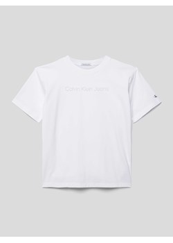 T-shirt z wyhaftowanym logo model ‘RAISED’ ze sklepu Peek&Cloppenburg  w kategorii T-shirty chłopięce - zdjęcie 168301894