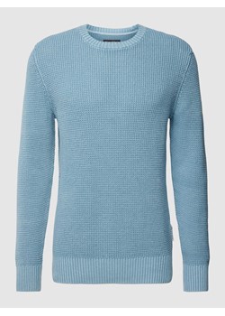 Sweter z dzianiny z detalem z logo ze sklepu Peek&Cloppenburg  w kategorii Swetry męskie - zdjęcie 168302023