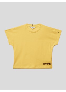 T-shirt z napisami z marką ze sklepu Peek&Cloppenburg  w kategorii Bluzki dziewczęce - zdjęcie 168302051