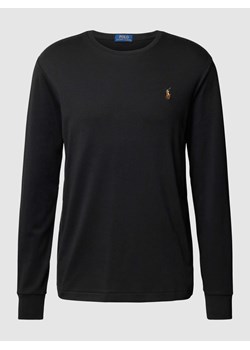 Bluzka o kroju slim fit z długim rękawem i wyhaftowanym logo ze sklepu Peek&Cloppenburg  w kategorii T-shirty męskie - zdjęcie 168303261
