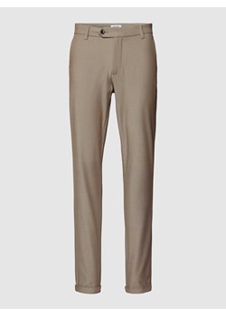 Spodnie materiałowe o kroju slim fit w jednolitym kolorze model ‘MARCO’ ze sklepu Peek&Cloppenburg  w kategorii Spodnie męskie - zdjęcie 168304732