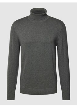 Sweter z wywijanym kołnierzem i detalem z logo ze sklepu Peek&Cloppenburg  w kategorii Swetry męskie - zdjęcie 168306303
