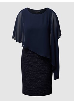 Błyszcząca sukienka koktajlowa z obszyciem z szyfonu ze sklepu Peek&Cloppenburg  w kategorii Sukienki - zdjęcie 168308800
