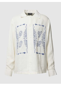 Koszula lniana z haftem model ‘Mclean’ ze sklepu Peek&Cloppenburg  w kategorii Koszule męskie - zdjęcie 168308822