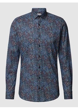 Koszula biznesowa o kroju body fit z kwiatowym wzorem na całej powierzchni ze sklepu Peek&Cloppenburg  w kategorii Koszule męskie - zdjęcie 168310210