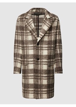 Płaszcz ze wzorem w kratę model ‘Solano’ ze sklepu Peek&Cloppenburg  w kategorii Płaszcze męskie - zdjęcie 168310222