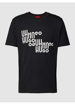 T-shirt z nadrukiem z napisem i logo model ‘Davalon’ ze sklepu Peek&Cloppenburg  w kategorii T-shirty męskie - zdjęcie 168310860