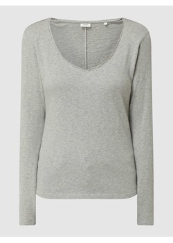 Bluzka z długim rękawem z bawełny ekologicznej ze sklepu Peek&Cloppenburg  w kategorii Bluzki damskie - zdjęcie 168310982