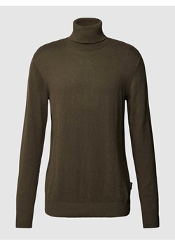 Sweter z wywijanym kołnierzem z efektem melanżu model ‘EMIL’ ze sklepu Peek&Cloppenburg  w kategorii Swetry męskie - zdjęcie 168311023