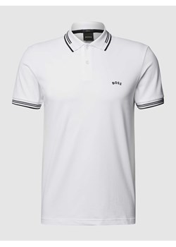 Koszulka polo o kroju slim fit z paskami w kontrastowym kolorze model ‘Paul Curved’ ze sklepu Peek&Cloppenburg  w kategorii T-shirty męskie - zdjęcie 168311750