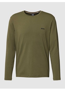 Bluzka z długim rękawem,wyhaftowanym logo i efektem melanżu ze sklepu Peek&Cloppenburg  w kategorii T-shirty męskie - zdjęcie 168312023