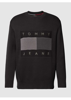 Sweter z dzianiny z napisem z logo model ‘TONAL FLAG’ ze sklepu Peek&Cloppenburg  w kategorii Swetry męskie - zdjęcie 168312284