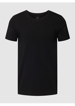 T-shirt z dekoltem w serek model ‘Long Life Cotton T-shirt’ ze sklepu Peek&Cloppenburg  w kategorii T-shirty męskie - zdjęcie 168312422