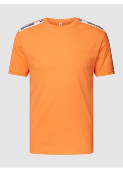 T-shirt z prążkowanym okrągłym dekoltem ze sklepu Peek&Cloppenburg  w kategorii T-shirty męskie - zdjęcie 168312863