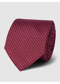 Krawat jedwabny ze wzorem na całej powierzchni ze sklepu Peek&Cloppenburg  w kategorii Krawaty - zdjęcie 168313034