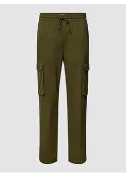 Spodnie cargo z elastycznym pasem model ‘SINUS’ ze sklepu Peek&Cloppenburg  w kategorii Spodnie męskie - zdjęcie 168314220