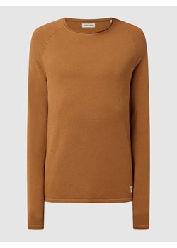 Sweter z dzianiny z naszywką z logo model ‘HILL’ ze sklepu Peek&Cloppenburg  w kategorii Swetry męskie - zdjęcie 168314854