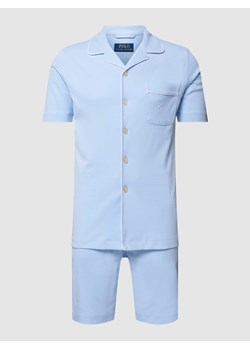 Piżama z kołnierzem z połami model ‘JERSEY PIPING’ ze sklepu Peek&Cloppenburg  w kategorii Piżamy męskie - zdjęcie 168316211