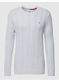 Sweter z dzianiny z wzorem warkocza ze sklepu Peek&Cloppenburg  w kategorii Swetry męskie - zdjęcie 168317614