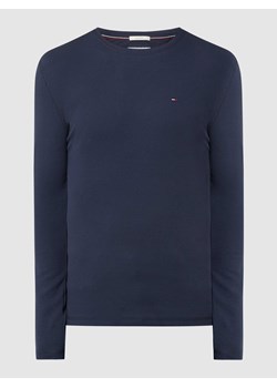 Bluzka z długim rękawem o kroju slim fit z prążkowaną fakturą ze sklepu Peek&Cloppenburg  w kategorii T-shirty męskie - zdjęcie 168318071